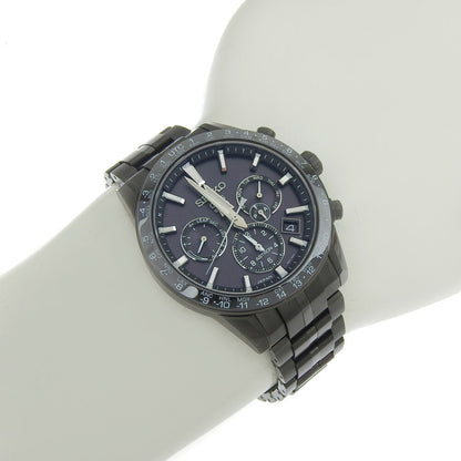 Seiko Astron Day Date 5X53 0Ab0 Sbxc037 Black Dial Titanium/Ceramic Gps Solar 43Mm Wristwatch