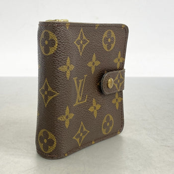 Louis Vuitton Monogram Compact Zip Wallet M61667 Brown