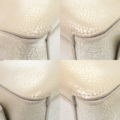 Like New Delvaux Cool Box Mm Calfskin Leather Antique Silver Aa0457Amf080Ddo 2-Way Handbag 1257