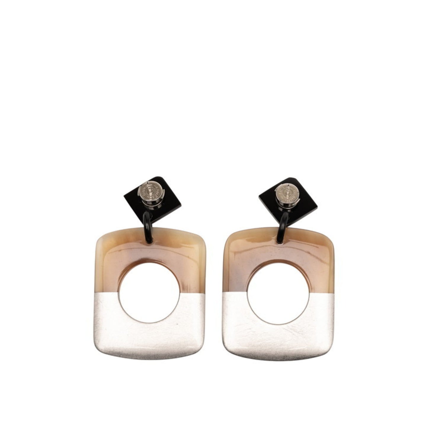 Hermes Herms Serie Dalva Stud Earrings In Silver