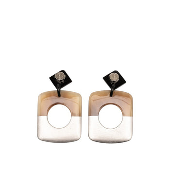 Hermes Herms Serie Dalva Stud Earrings In Silver