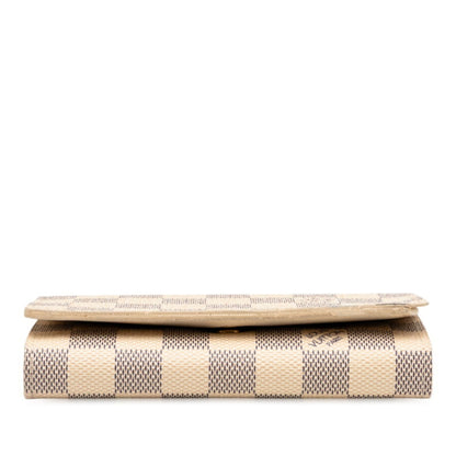 Louis Vuitton Damier Azur Portefeuille Tresor Bifold Wallet N61744 White