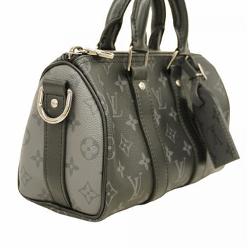 Louis Vuitton Monogram Eclipse Keepall Bandouliere 25 Handbag M46271 Black/Gray 2-Way Bag