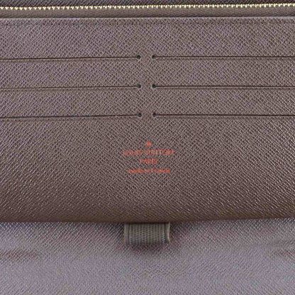 Louis Vuitton Damier Zippy Organizer Round Long Wallet In Ebene Leather N60003