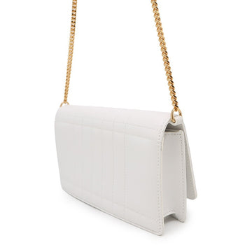 Burberry Chain Shoulder Bag Rolla Clutch Leather 8066176 Burberry White