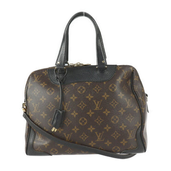 Louis Vuitton Louis Vuitton Retiro Handbag M50058 Monogram Canvas Leather Brown Black Gold Hardware
