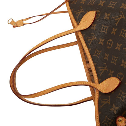 Louis Vuitton Monogram Neverfull Mm Shoulder Bag Tote M40156 Brown Leather