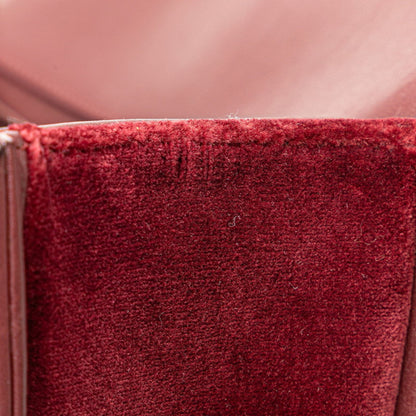 Chanel Boy 25 Coco Mark Chain Shoulder Bag Wine Red Velour