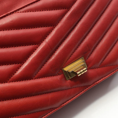 Chanel Bias Stitch Shoulder Bag In Lambskin Leather