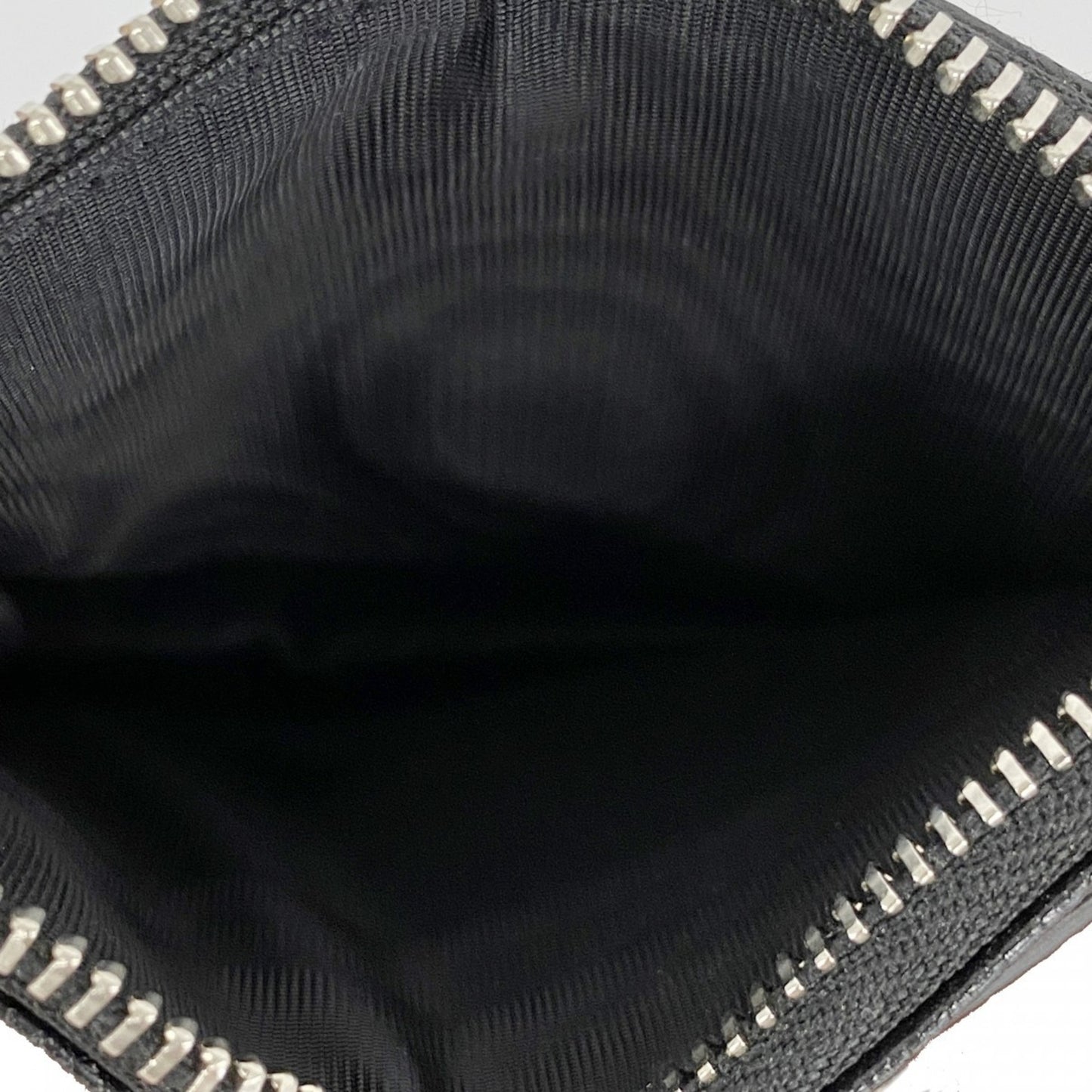 Gucci Jumbo Gg Wallet/Coin Case 625583 Nylon Canvas Leather Black