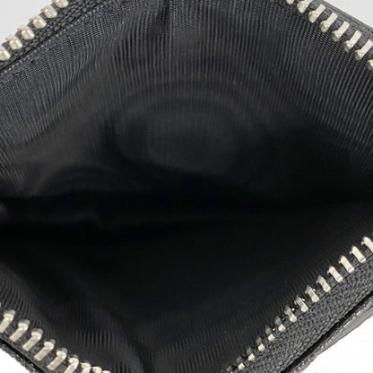 Gucci Jumbo Gg Wallet/Coin Case 625583 Nylon Canvas Leather Black