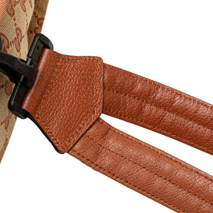 Gucci Gg Canvas La Angels Waist Bag Backpack 536842 Brown Leather
