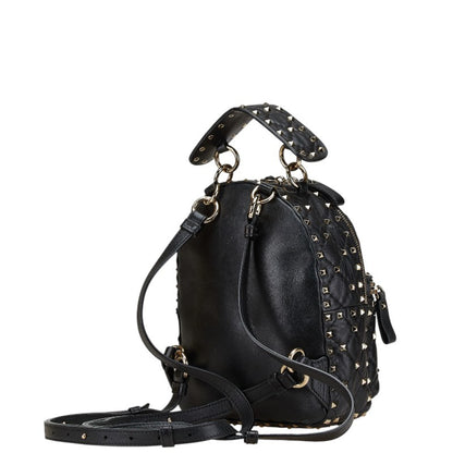 Valentino Rockstud Backpack In Black Leather