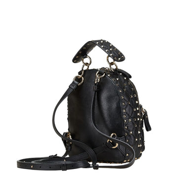 Valentino Rockstud Backpack In Black Leather