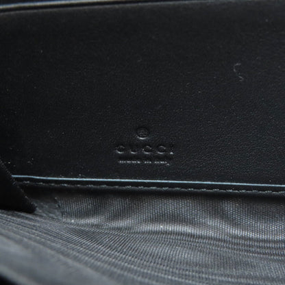 Gucci 453158 Nimfair Round Zipper Bamboo Long Wallet In Calfskin