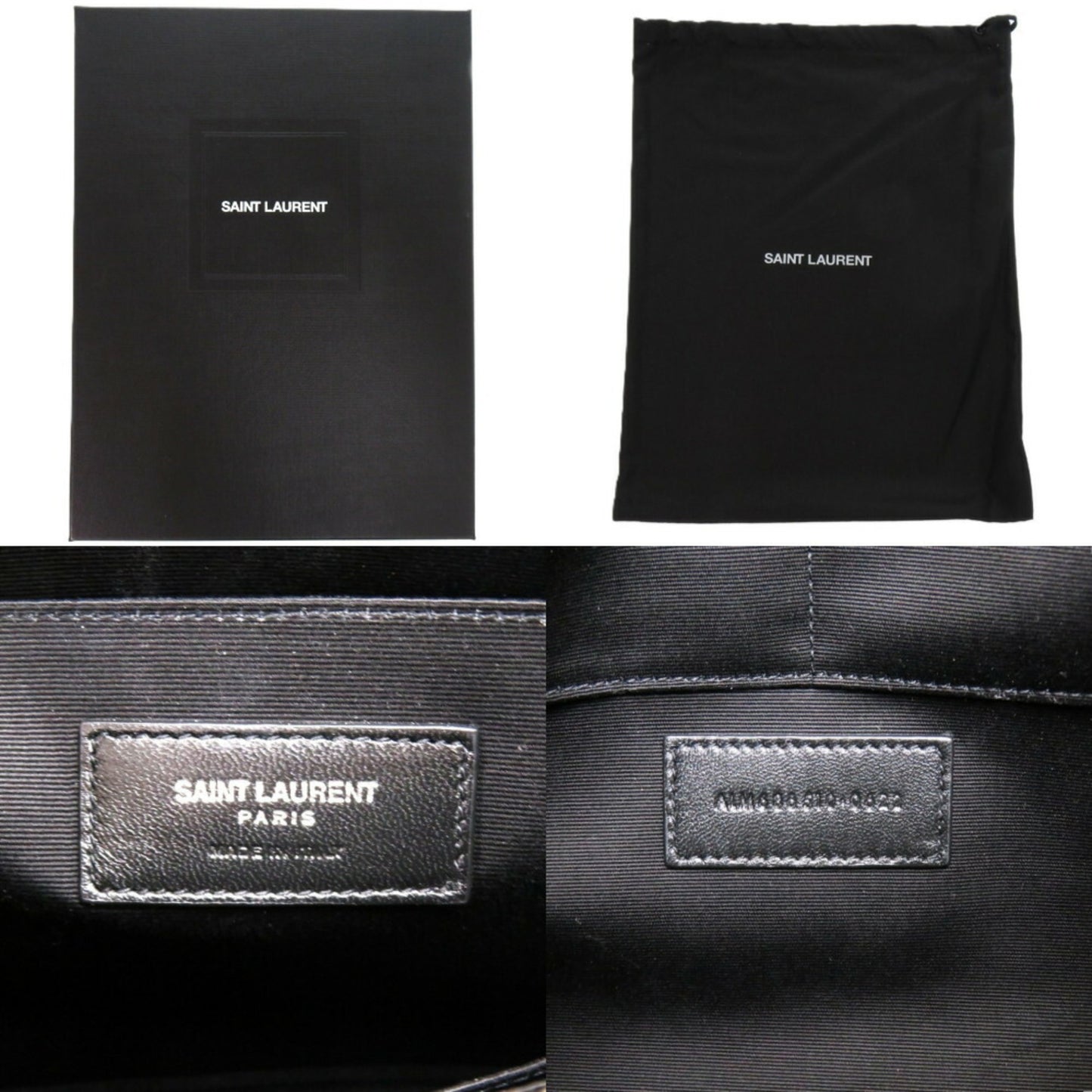 Like New Yves Saint Laurent 530013 Clutch Bag In Black Leather