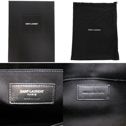 Like New Yves Saint Laurent 530013 Clutch Bag In Black Leather