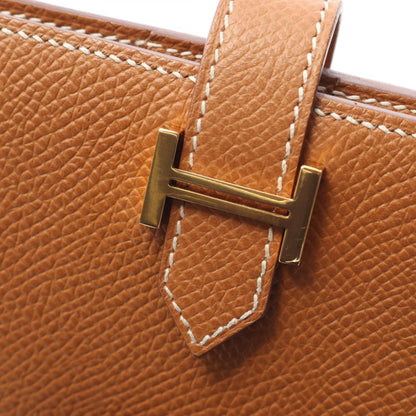 Hermes Herms Bearn Compact Gold Bifold Wallet