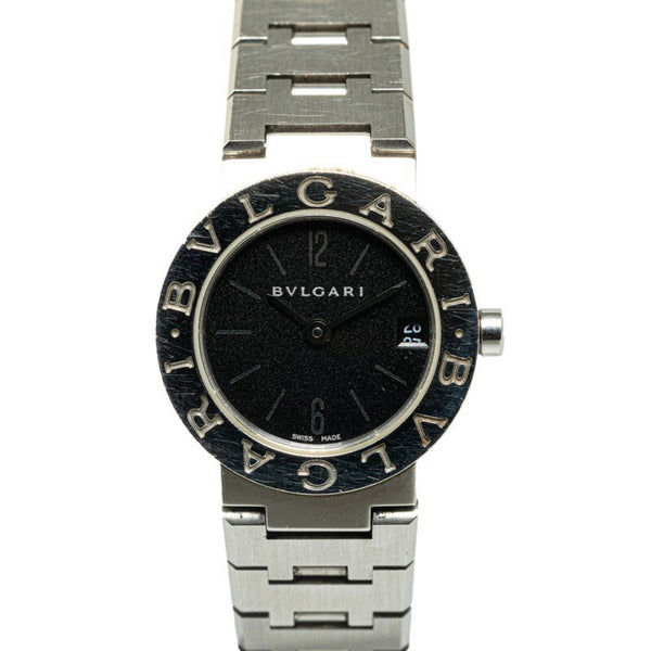 Bvlgari Watch Bb23Ss Quartz Black Dial Stainless Steel
