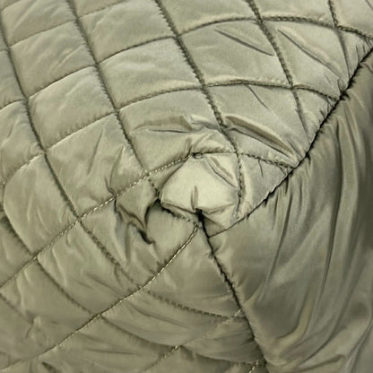 Chanel A48611 Quilted Shawl Medium Tote Shoulder Bag Check Tote Bag Khaki