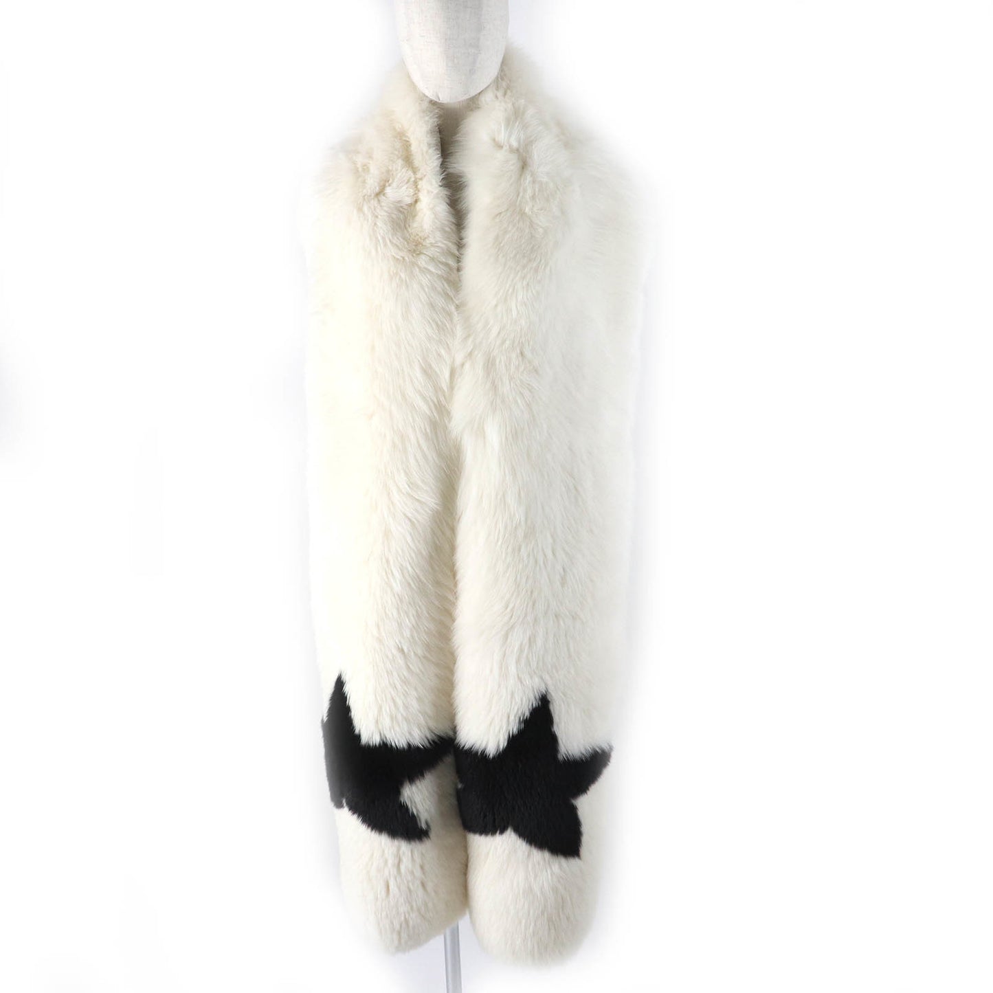 Givenchy Fox Fur Star Motif Extra Long Scarf