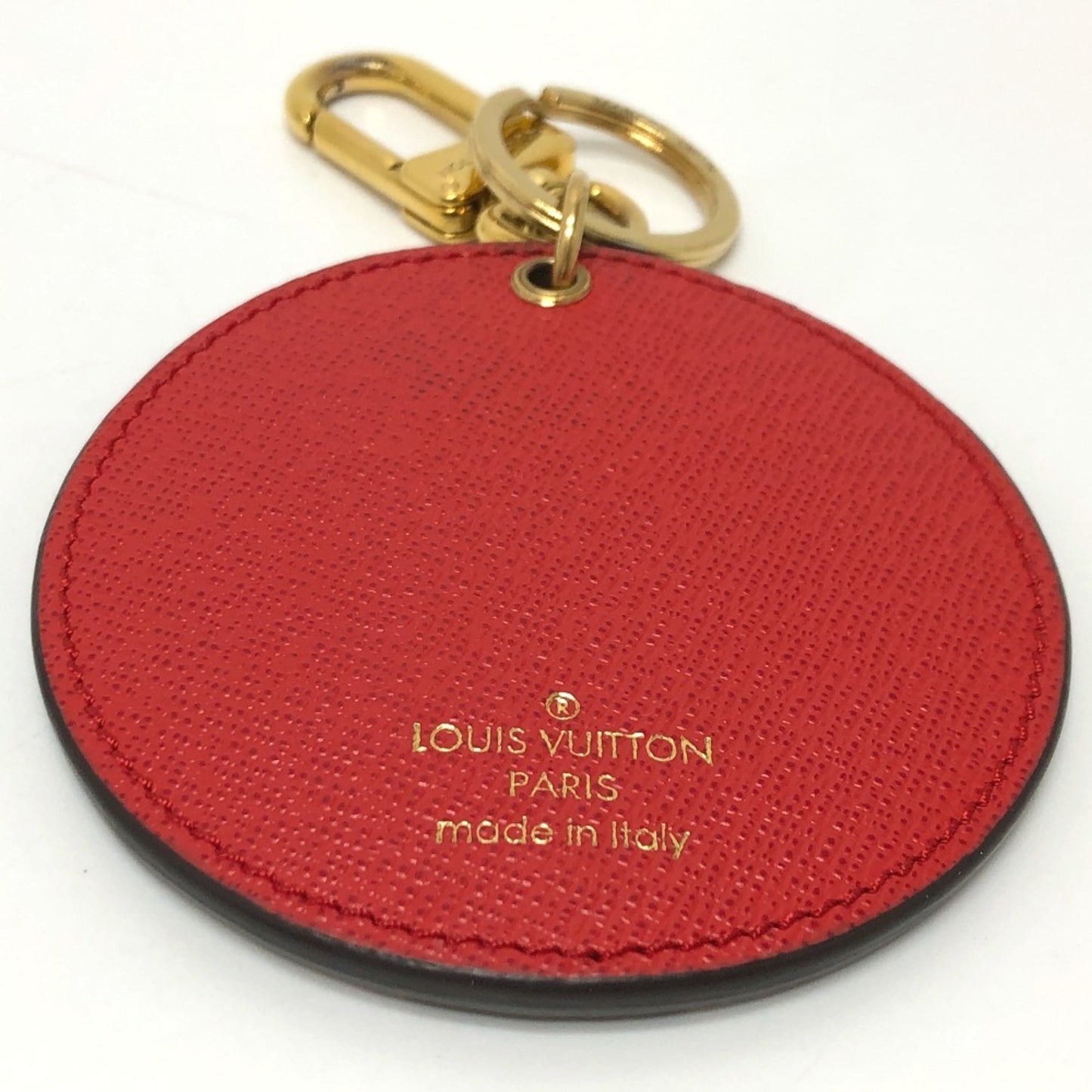 Louis Vuitton M68657 Porte Cle Monogram Check Key Ring Bag Charm Keychain Leather