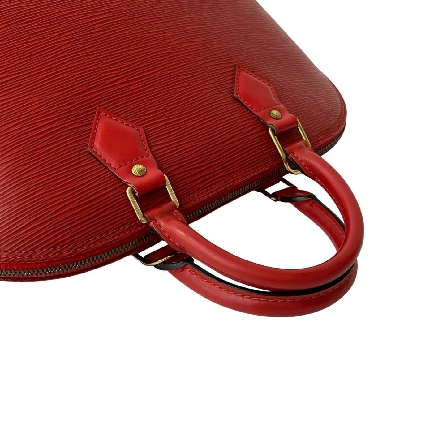 Louis Vuitton Alma Epi Leather Mini Tote Bag In Castilian Red