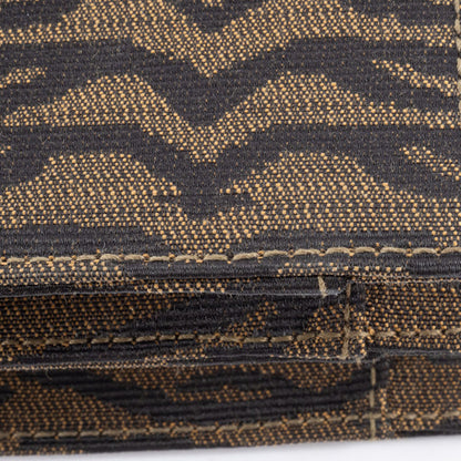 Fendi Zebra Handbag 26346 Canvas/Leather Brown