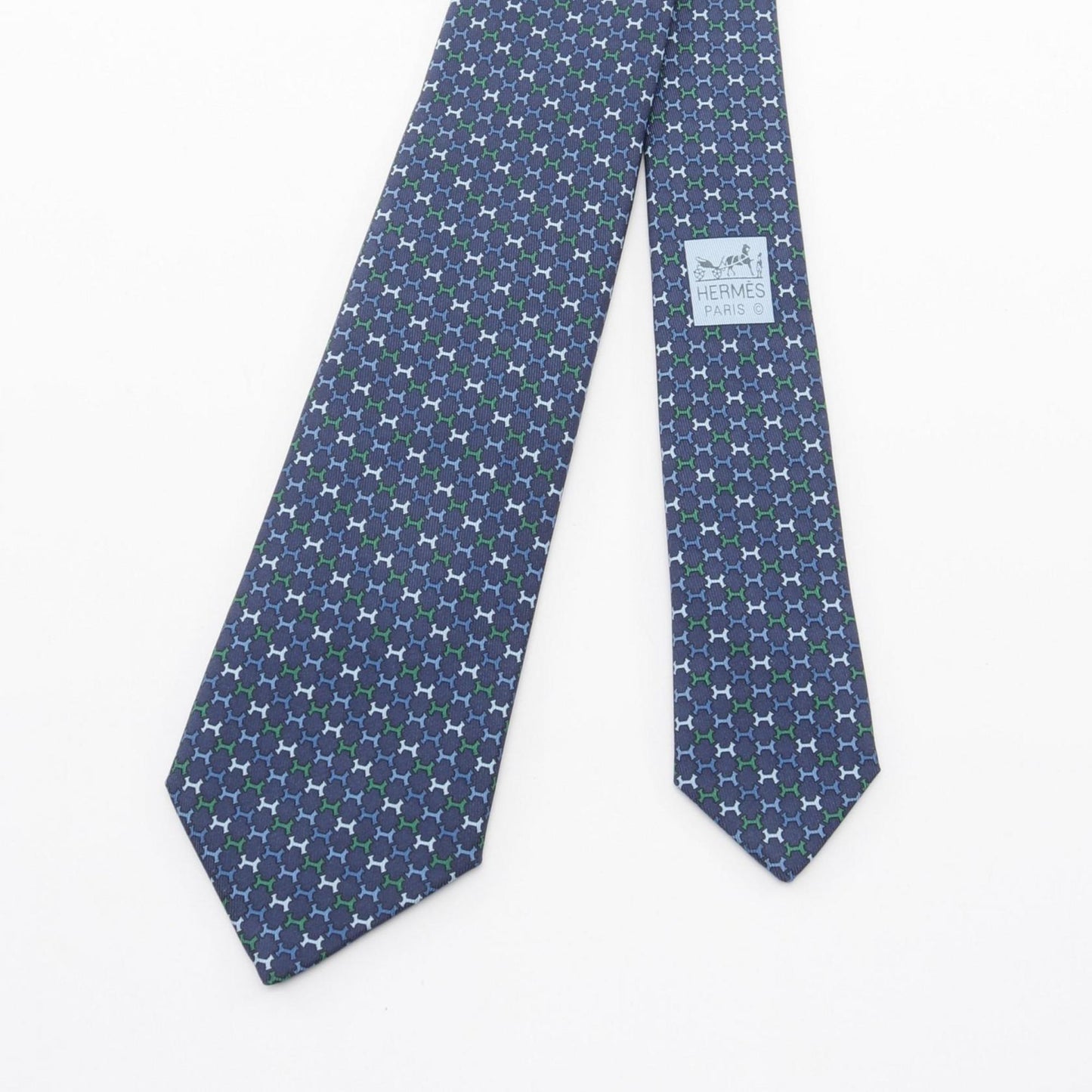 Hermes Herms H Street Silk Tie For Men