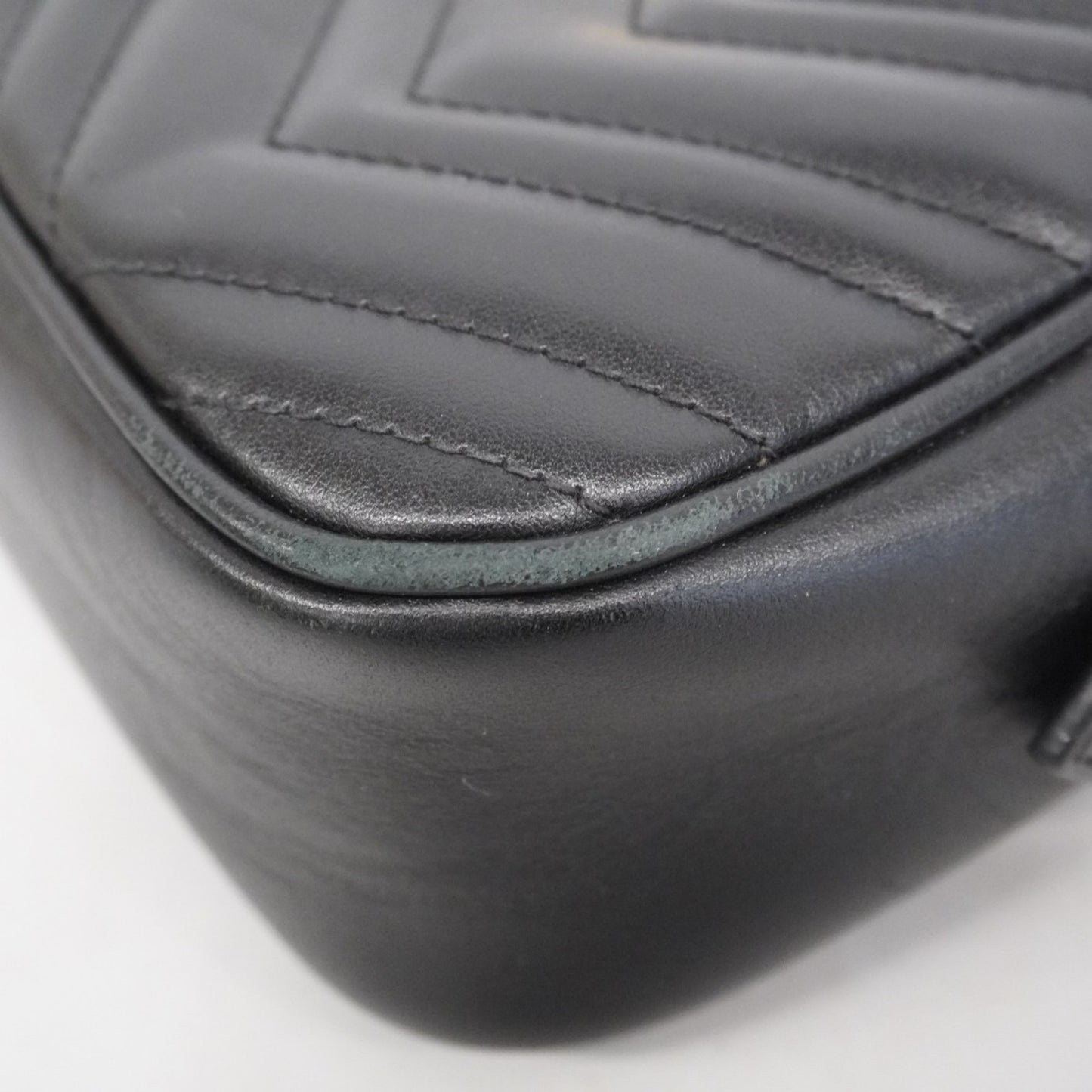 Gucci Gg Marmont Shoulder Bag 447632 Leather Black