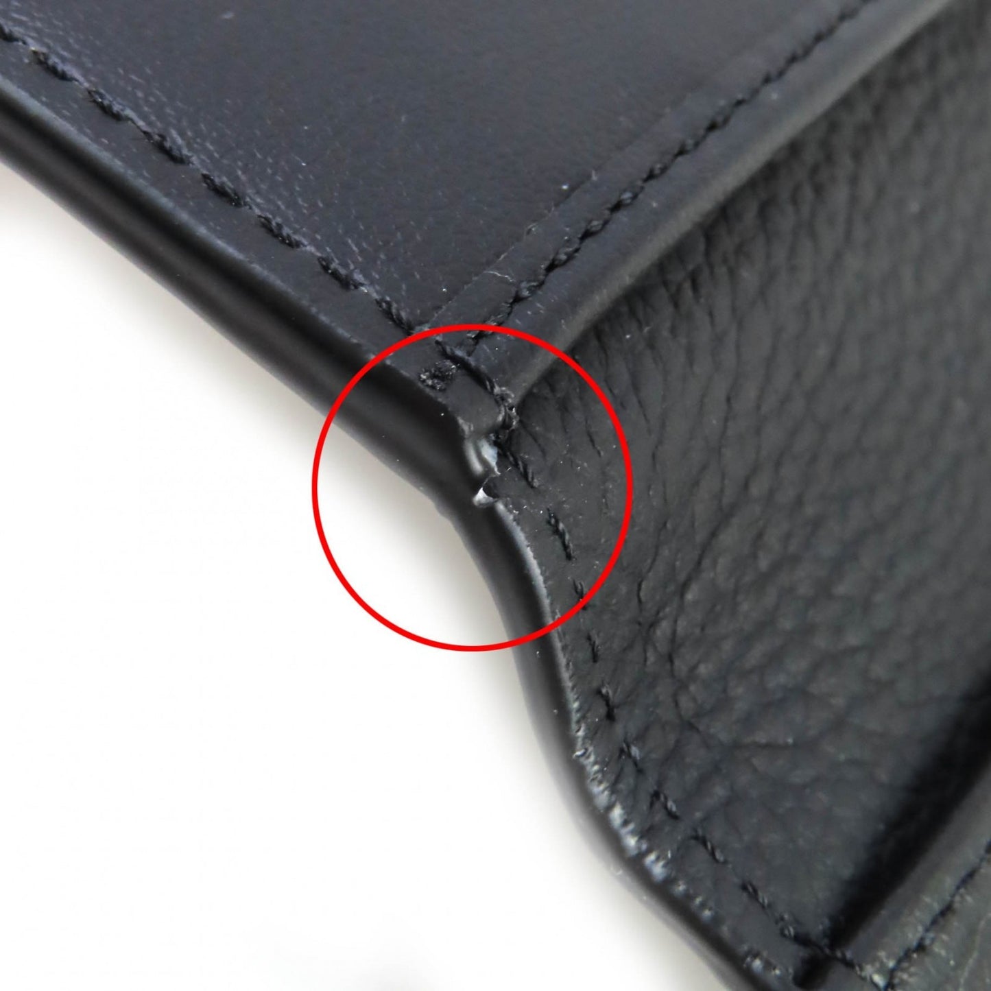 Christian Dior Dior 2Llch187Ken Dior Normandie Logo Leather Card Holder/Card Case In Black With