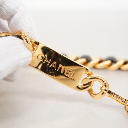 Chanel Belt Gold Black Chain