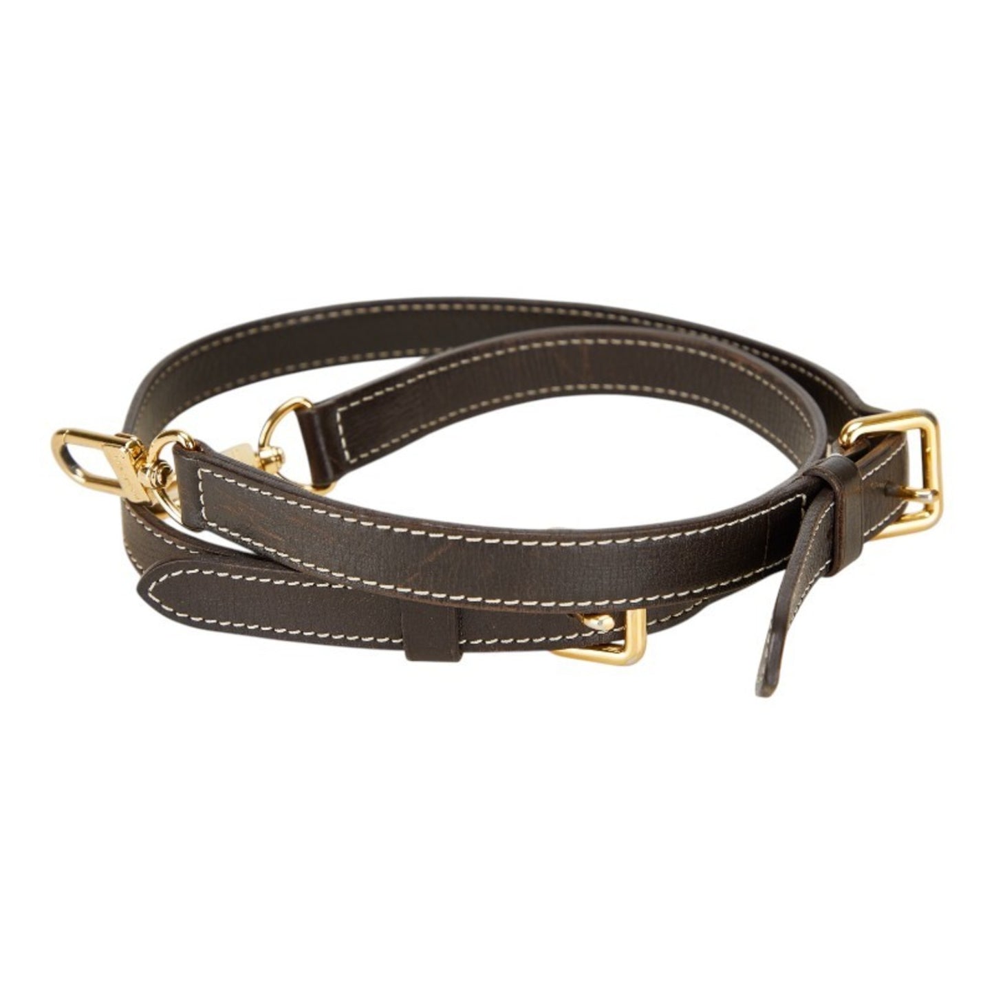 Louis Vuitton Shoulder Strap Brown Leather
