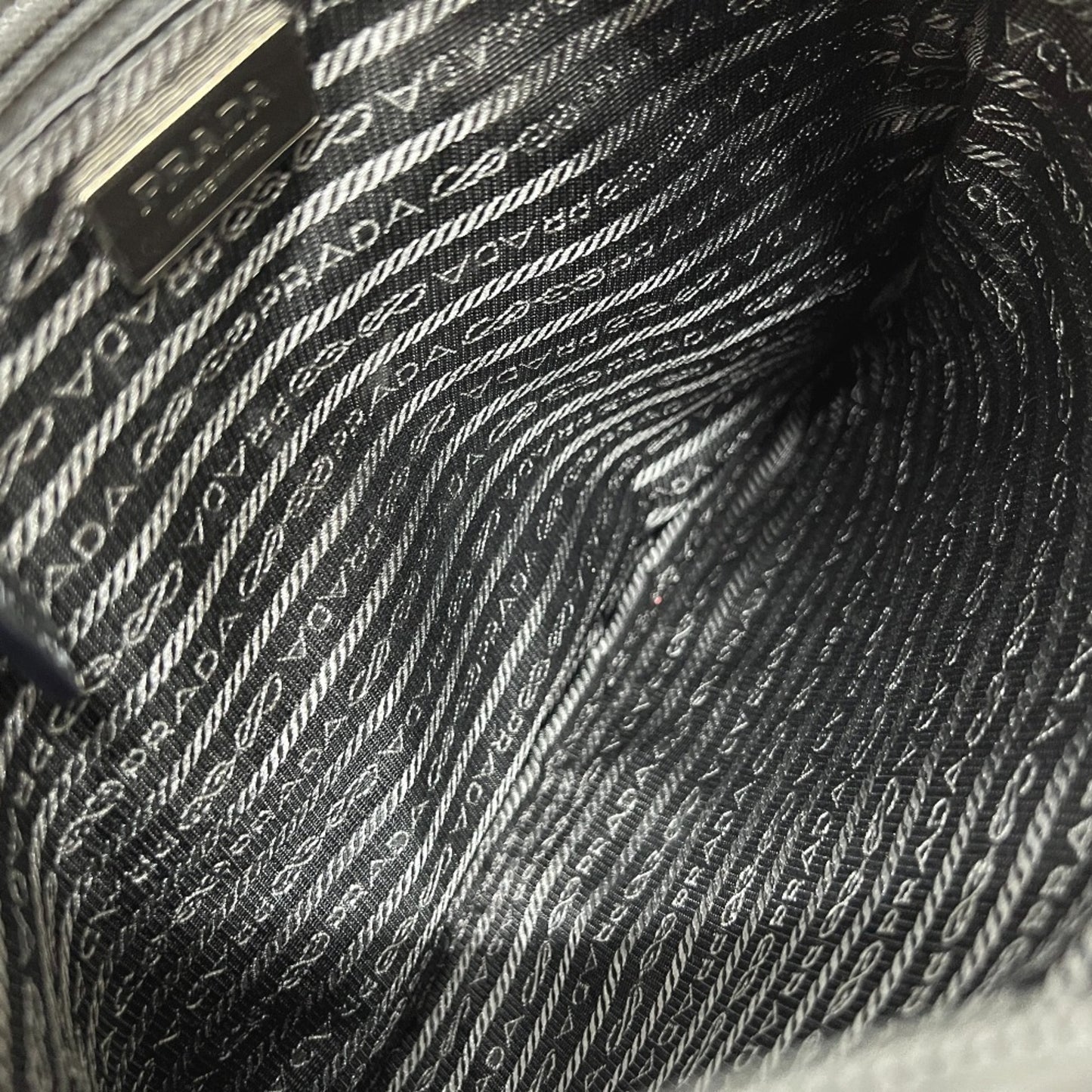 Prada Va0251 Triangle Plate Flat Bag Shoulder Nylon