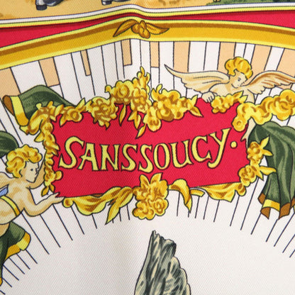 Hermes Herms Carr 90 Sanssouci Palace Silk Scarf Muffler In Green