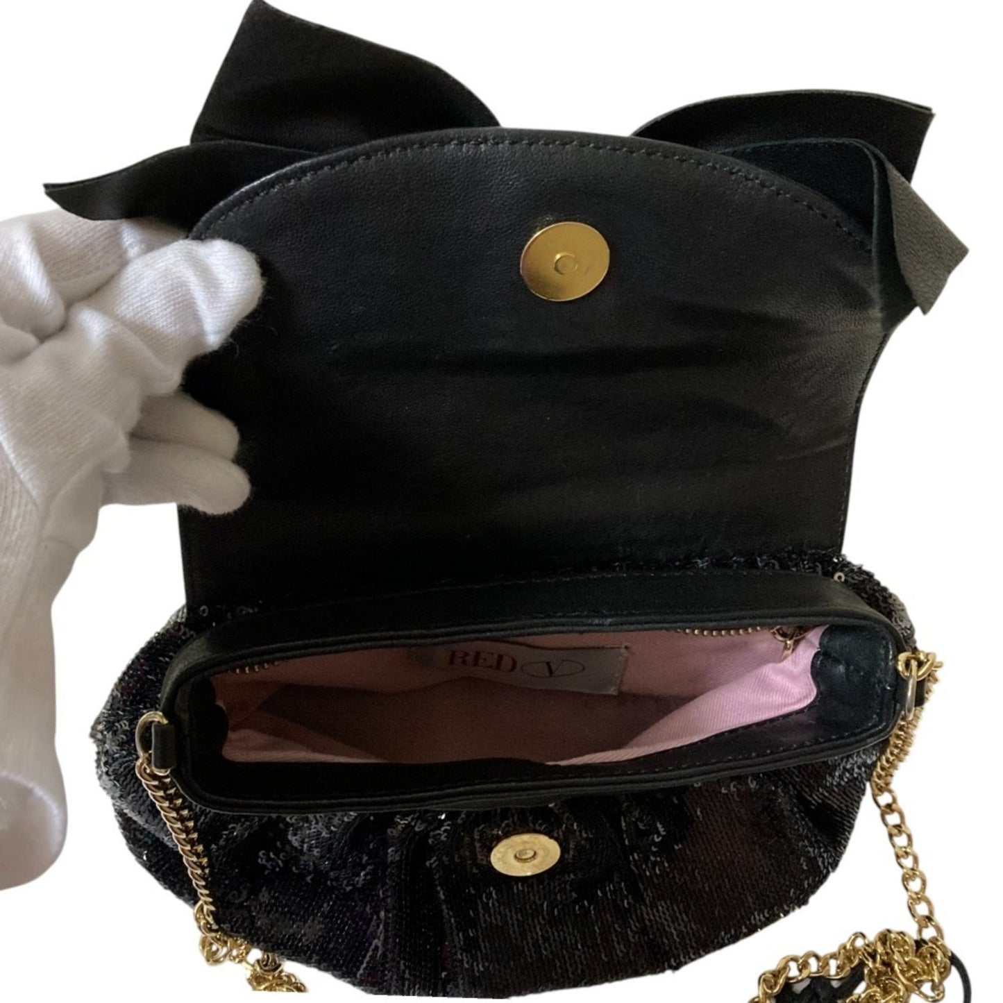 Redvalentino Red Valentino Ribbon Sequin Shoulder Bag