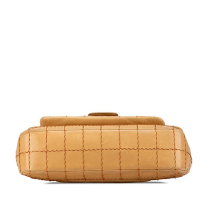 Chanel Wild Stitch Chocolate Bar Chain Shoulder Bag In Beige Lambskin