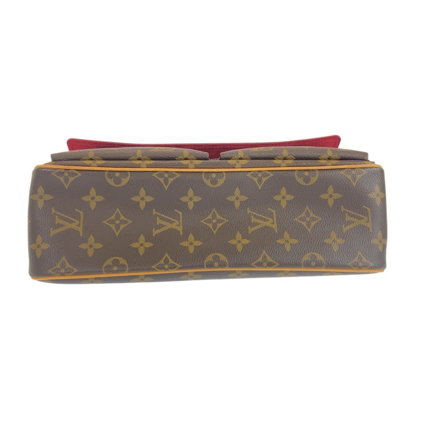 Louis Vuitton Monogram Viva Cite Mm Brown Leather Shoulder Bag With Gold Hardware
