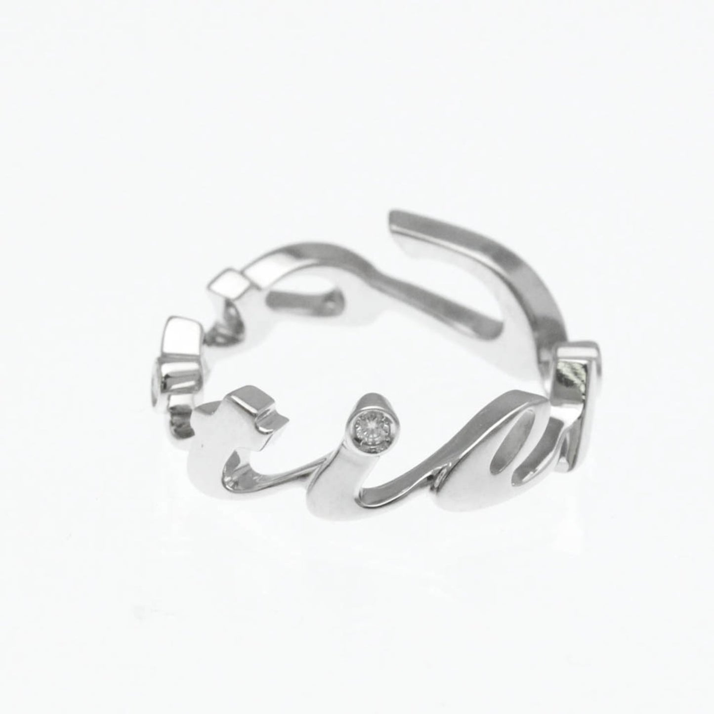 Cartier Signature 3P Diamond Ring White Gold (18K) Fashion Diamond Band Ring Silver