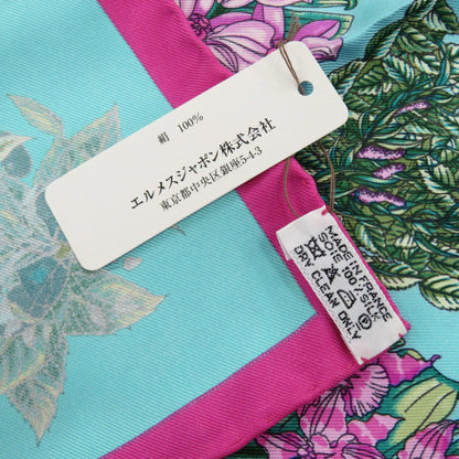 Like New Herms Carr 45 Pythagore Silk Multicolor Scarf Muffler 0086 Hermes