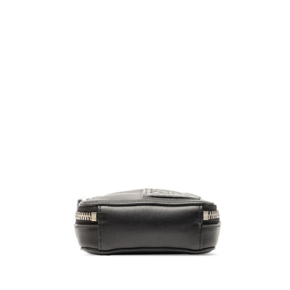 Loewe Anagram Shoulder Bag In Black Leather
