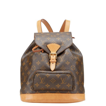 Louis Vuitton Monogram Montsouris Mm Backpack M51136 Brown Leather