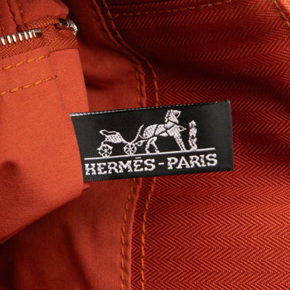 Hermes Herms Acapulco Cabas Mm Tote Bag In Orange Toile Chevron Leather