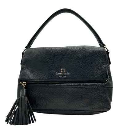Kate Spade Handbag Shoulder Bag Flap Leather Black
