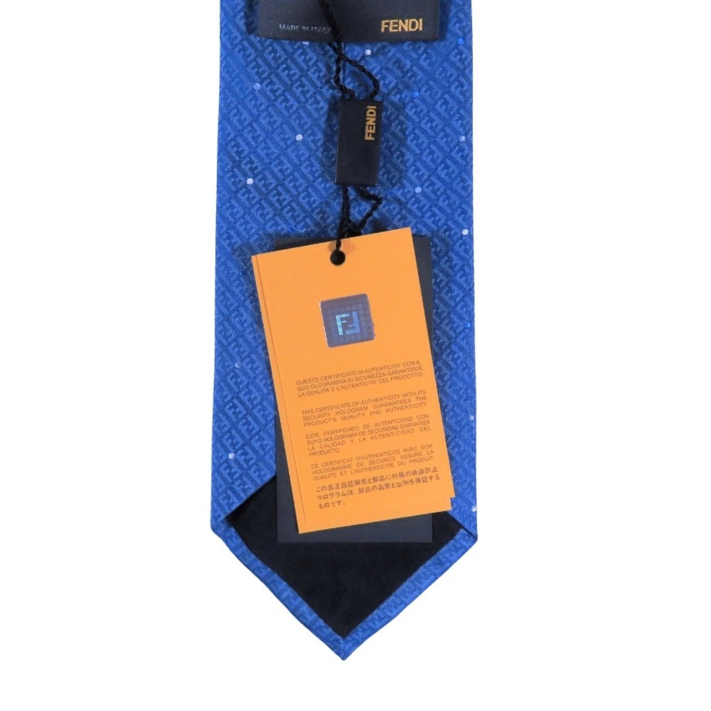 Fendi Men'S Silk Tie With Ff Logo