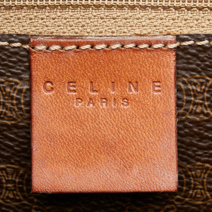 Celine Macadam Handbag Tote Bag Brown Pvc Leather