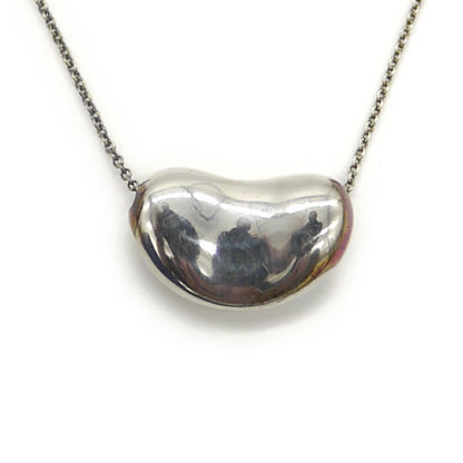 Tiffany & Co. Tiffany Elsa Peretti Bean Pendant Necklace Silver 925 Azuki Chain