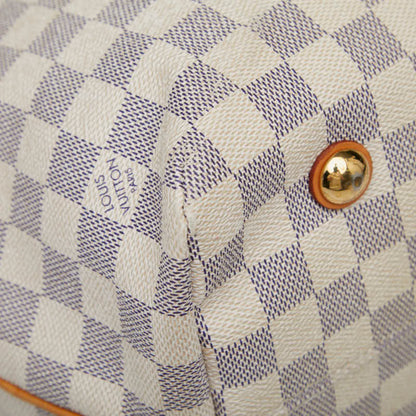 Louis Vuitton Damier Azur Cabas Mm Handbag Tote Bag N41375 White Leather