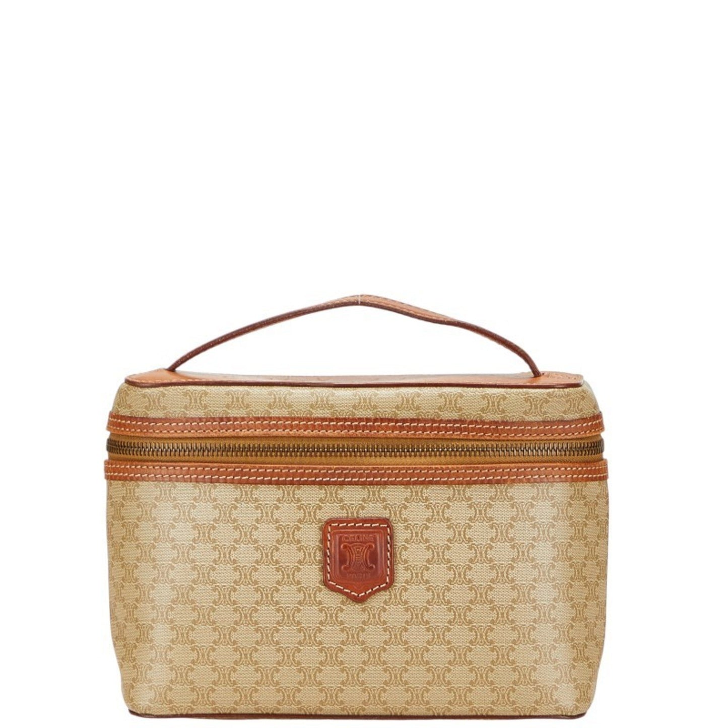 Celine Macadam Vanity Bag In Beige