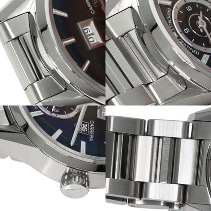 Tag Heuer War5010 Carrera Grand Date Gmt Watch Stainless Steel Ss